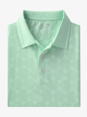 Folded view of Modern Texture Stylish Polo in BERYL GREEN color.