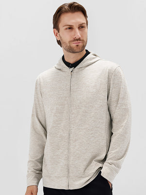 Texture Fleece Lined Golf Hooded Jacket