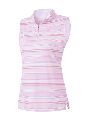 Women's Sleeveless Q-Zip Print Golf Shirts