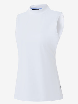 Women's Moisture-Wicking Mock Neck Sleeveless Golf Tops