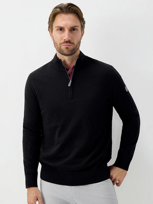 Wool Blend 1/4 Zip Sweater Pullover