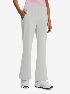 Pantalones de golf elásticos de cintura alta para mujer con bolsillos