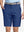 Front waist to knee view of cobalt water resistant golf 9 inch shorts, clean athletic fit.