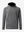 3D front image of texture solid hoodies pullover highlighting simple design and smooth fabric, black heather.