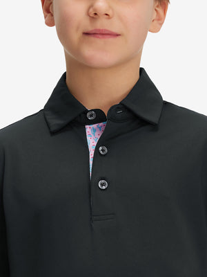 Boys Quick Dry Fit Athletic Solid Polo Shirts