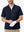 Model front upper body portrait display, lightweight upf50+ short sleeve golf vests jacket in navy