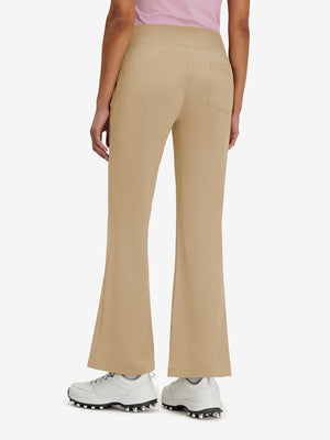 Pantalones de golf elásticos de cintura alta para mujer con bolsillos
