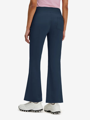 Pantalones de golf elásticos de cintura alta para mujer con bolsillos