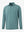 Aqua Heather Skin-friendly Long Sleeve Melange Polo – 3D flat shirt display