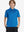 Front half-body shot of youth in cobalt stripe performance cooling polo, highlighting design and fit