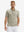 Front waist-up shot of model wearing kakhi flower breathable jacquard pattern 3-button golf polo