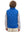 Back view of boys full-zip fleece-lined puffer vest showing smooth fleece texture in klein blue