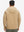 Back upper-body view of water-resistant heat-tech softshell winter jacket with hood in khaki.