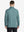 Back half-body view, model showcasing fit of DARK GREEN MELANGE Moisture Wicking Quarter Zip Pullover.