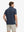 GREY NAVY Your Favorite Jacquard Polo back view, half body of model