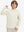 Front upper body view of youth long sleeve hoodied with kangaroo pocket in cream, casual fit.
