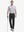 Full-body front shot with golf club, styled in Stretch Plain Everyday Pants – BLACK