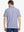 Back view of MAELREG Men's Performance Jersey Print Polo in Blue White Oval – athletic fit