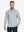 Men wearing Heather Pinstripe Brushed Dry Fit Quarter Zip Pullover in lunar rock melange, front half body fit view