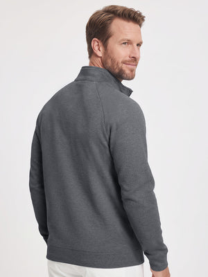 Heather Textured Quarter Zip Pullover