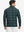 Back upper body view of full print lightweight quarter zip pullover, showing pattern and dark plaid tone