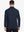 Back view of the navy long sleeve pique polo, showcasing its sleek and stylish design.
