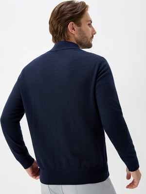 Wool Blend 1/4 Zip Sweater Pullover