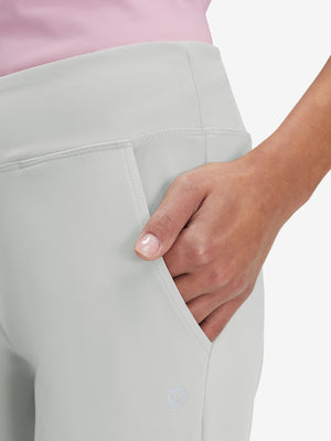 Pantalones de golf elásticos de cintura alta para mujer con bolsillos