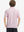 Back upper body view of kids stylish stripe polo shirts, showing pattern and light pink stripe tone