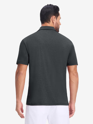 Performance Heather Contrast Collar Polo Shirts