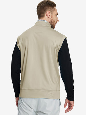 Stretch Solid Fleece Quarter-Zip Vest
