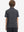 Back upper body of model in trendy boys stripe polo shirts, showing silhouette and dark grey stripe tone