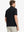Rear view of Everyday Solid Jersey Polo in BLACK worn by model, showing clean lines and fit.