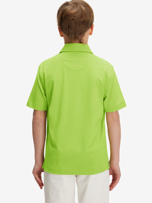 Boys Quick Dry Fit Athletic Solid Polo Shirts