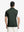 Back half-body view of model in OLIVE GREEN Moisture Wicking Color Block Polo Shirt.