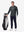 Full body model holding golf gear outdoors, heather midlayer golf hoodies in black heather