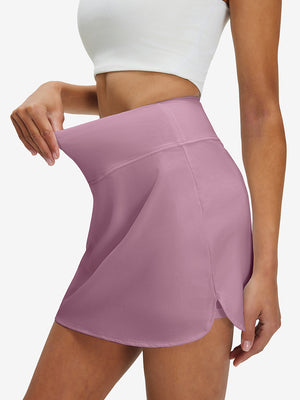 High Waist Built-in Short A-Line Golf Skirt with 5 Pockets