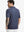Back half-body view of model in SPACE DYE STRIPE Performance Yarn Dye Striped Polo
