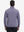Back upper view of casual fleece lined quarter zip pullover in purple, showing fit and seams.