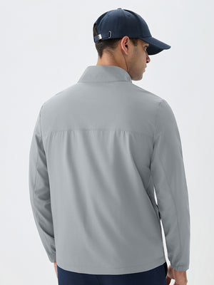 Full Zip Stand Collar Lightweight Windbreaker Jacket