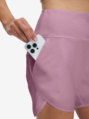 Women's High Waist 2 in 1 Quick Dry Shorts with 7 Pockets