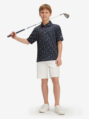 Polos elásticos ligeros con estampado juvenil