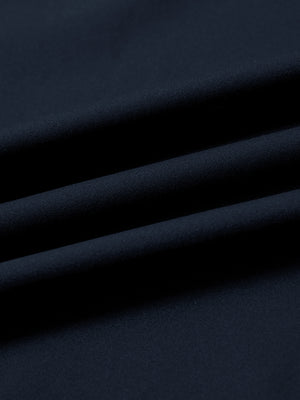 Close-up fabric detail of lightweight golf quarter zip pullover, smooth texture and breathable feel in navy
