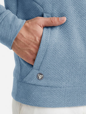 Heather Textured Quarter Zip Pullover