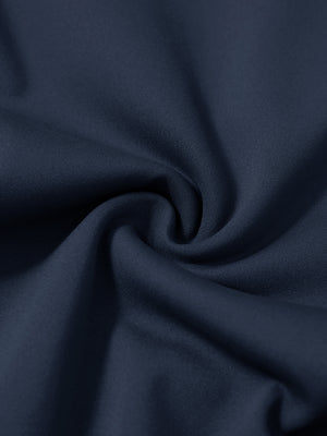 Fabric close-up of navy lightweight ankle-zip sweatpants with 4 pockets, breathable performance material.
