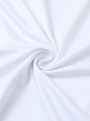 Close-up of fabric on everyday jersey henley shirt, soft knit texture with relaxed white tone