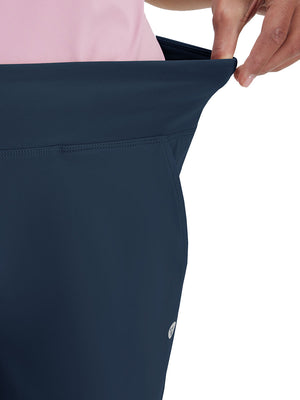 Pantalones de golf elásticos de cintura alta para mujer con bolsillos