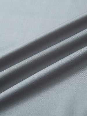 Fabric detail of Everyday classic solid polo with clean finish and soft light grey feel