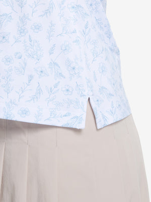 Women's Sleeveless Q-Zip Print Golf Shirts