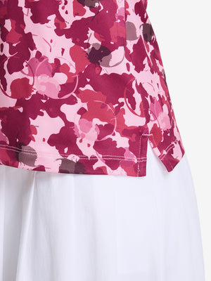 Women's Sleeveless Q-Zip Print Golf Shirts